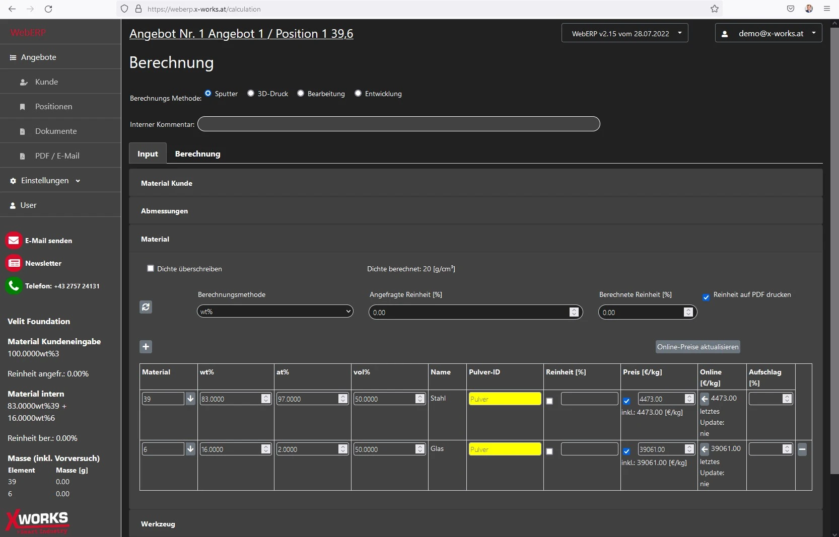 Web ERP Demo