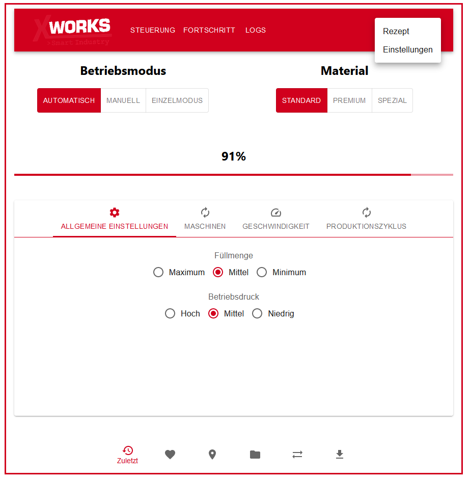 REACT HMI Demo